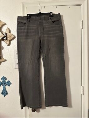 Betabrand Women's Gray Boot Cut Jeans